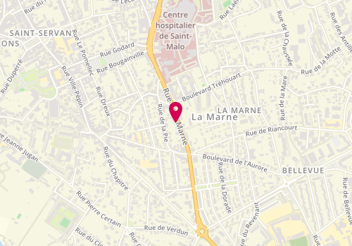 Plan de PIALOUX Tanneguy, 1 Rue de la Marne, 35403 Saint-Malo