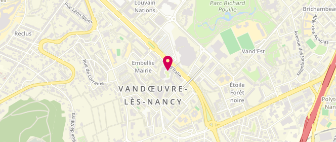 Plan de BRIOT Marie-Antoinette, 11 Place de Paris, 54500 Vandœuvre-lès-Nancy