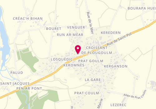 Plan de RENAUDIN Frédéric, 52 Rue de Losquedic, 29250 Plougoulm