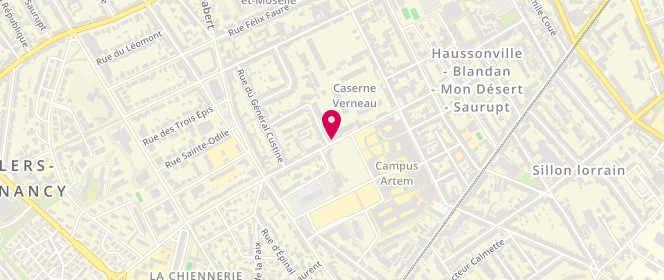 Plan de PERRIN-NOMBLOT Sylvie, 6 Rue Vauban, 54000 Nancy