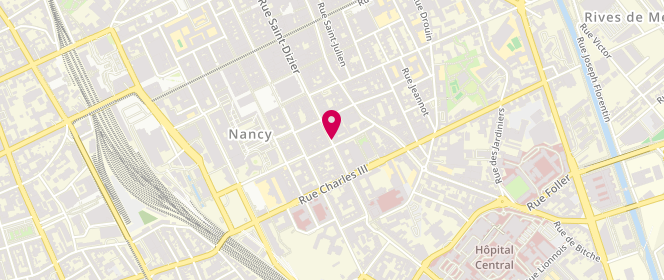 Plan de LAMOUREUX Anne, 127 Rue Saint Dizier, 54000 Nancy