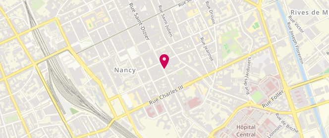 Plan de LAURENT Patrice, 123 Rue Saint Dizier, 54000 Nancy