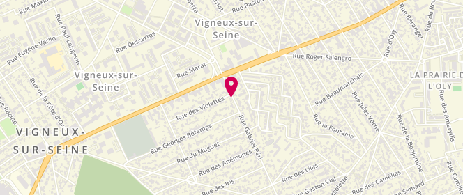Plan de MESLIER Yvon, 6 Rue Gabriel Péri, 91270 Vigneux-sur-Seine