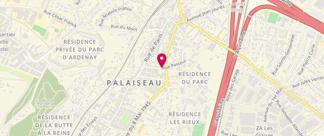 Plan de JOUVE Léa, 14 Rue Pasteur, 91120 Palaiseau