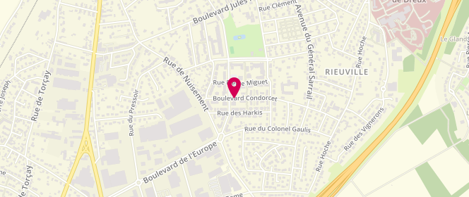 Plan de GRIB Mourad, 12 Boulevard Condorcet, 28100 Dreux