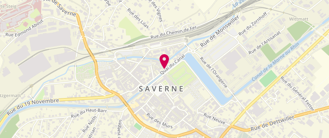 Plan de MARGUERITE Sandrine, 4 Quai du Canal, 67700 Saverne