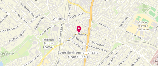 Plan de LISIECKI Sylvie, 10 Avenue Jean Monnet, 92160 Antony