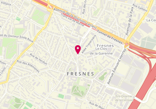Plan de MERCIER-MARTY Catherine, 12 Rue Henri Barbusse, 94260 Fresnes