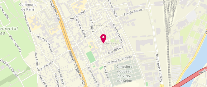 Plan de MORELL Thierry, 30 Rue Olympe de Gouges, 94400 Vitry-sur-Seine