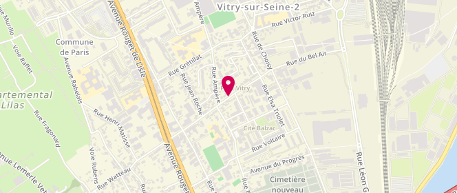 Plan de REUGE-DI FELICI Christine, 64 Rue Anselme Rondenay, 94400 Vitry-sur-Seine