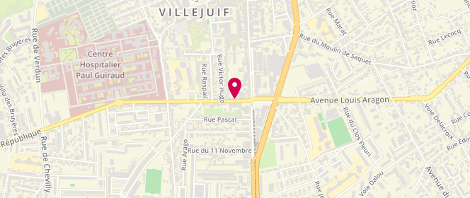Plan de GALULA Laurence, 12 Avenue de la Republique, 94800 Villejuif