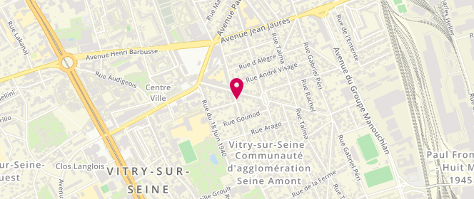 Plan de ROLLAND Audrey, 56 Avenue Guy Môquet, 94400 Vitry-sur-Seine