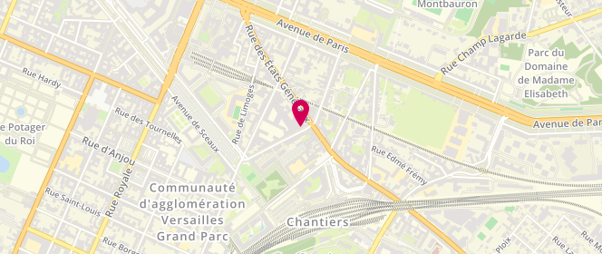 Plan de HOLLENDER-BONNEAU Stéphanie, 18 Rue de Noailles, 78000 Versailles