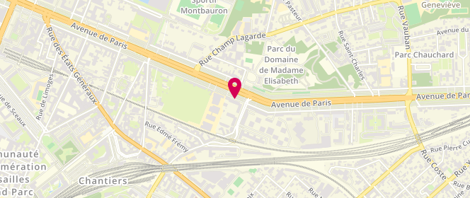 Plan de BEUZEN Fabienne, 76 Avenue de Paris, 78000 Versailles