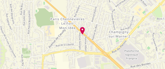 Plan de CAVEL-KHIN Chantal, 34 Route de la Liberation, 94430 Chennevières-sur-Marne