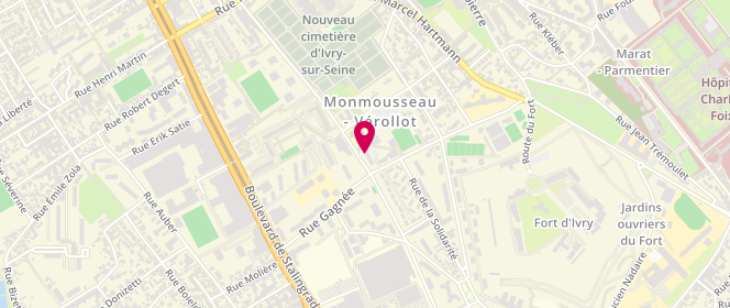 Plan de DANG Laurent, 21 Rue Gaston Monmousseau, 94200 Ivry-sur-Seine