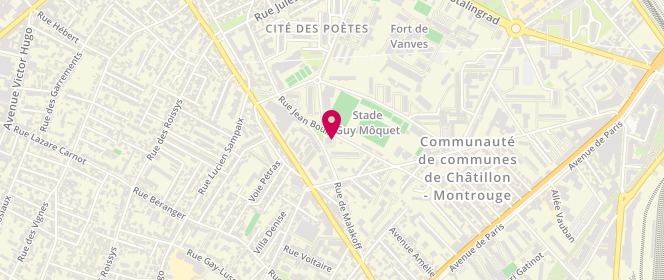 Plan de THIRION-MONFORT Marie-Annick, 31 Rue Jean Bouin, 92320 Châtillon