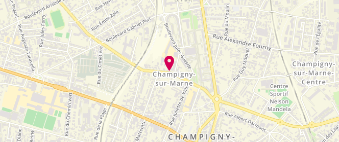 Plan de JOANNY-FLINOIS Olivier, 34 Boulevard de Stalingrad, 94500 Champigny-sur-Marne