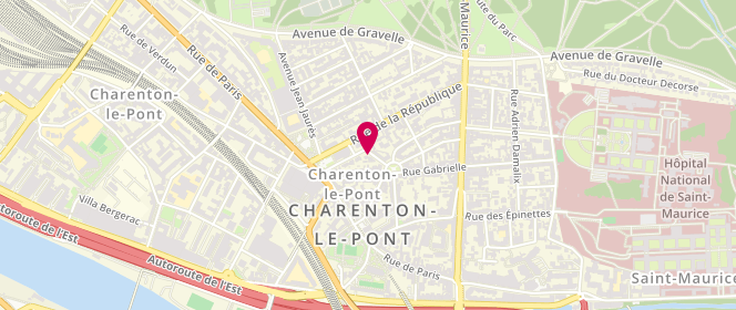 Plan de ABISROR Anaëlle, 19 Rue Gabrielle, 94220 Charenton-le-Pont