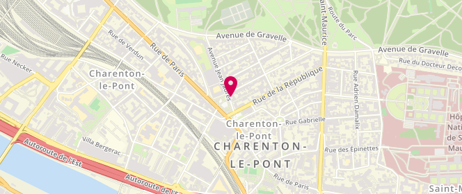Plan de MUNOT Fabienne, 10 Avenue Jean Jaurès, 94220 Charenton-le-Pont