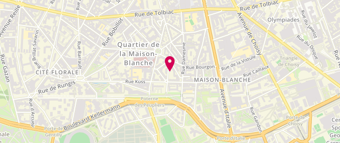 Plan de KERSUZAN Yves, 11 Rue de l'Interne Loeb, 75013 Paris