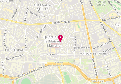 Plan de FLORIN Marie, 8 Place de l'Abbe Georges Henocque, 75013 Paris