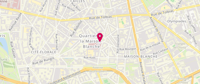 Plan de CUIF-JOB Amélie, 8 Place Abbe Georges Henocque, 75013 Paris