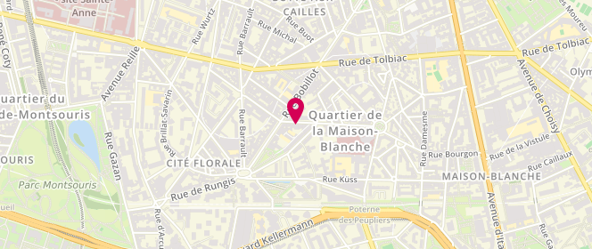 Plan de BOURGIN Chantal, 64 Rue de la Colonie, 75013 Paris