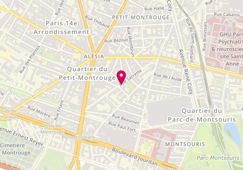 Plan de PALACCI Oana, 29 Rue Sarrette, 75014 Paris
