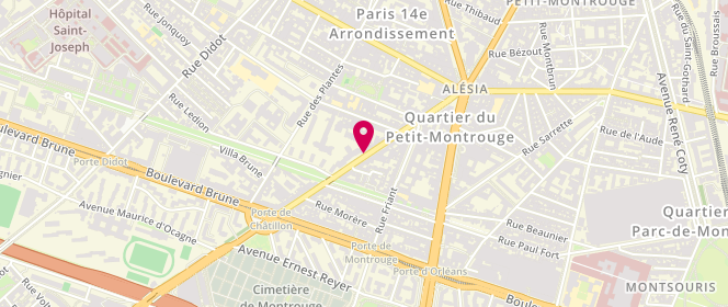 Plan de HADDAD Jacques, 13 Avenue Jean Moulin, 75014 Paris