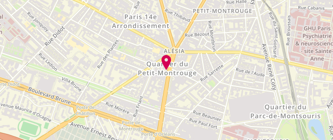 Plan de FONDER-SERKINE Nathalie, 100 Avenue du Général Leclerc, 75014 Paris