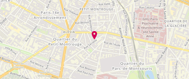 Plan de DE GONZAGUES Marie Christine, 14 Rue Sarrette, 75014 Paris