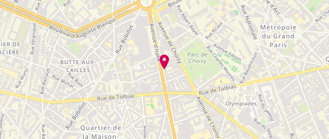 Plan de OHAYON-ELFASCI Carole, 39 Avenue d'Italie, 75013 Paris