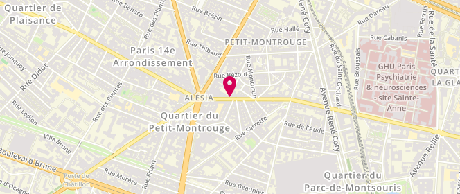 Plan de DUBERTRET Louis, 44 Rue d'Alesia, 75014 Paris