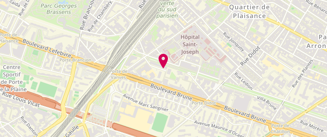 Plan de BEHTANE Ammar, 7 Square Auguste Renoir, 75014 Paris