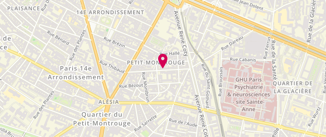 Plan de PRADERE Solange, 24 Rue Remy Dumoncel, 75014 Paris
