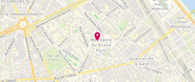 Plan de RIZZI Cécilia, 12 Rue Lahire, 75013 Paris