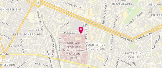 Plan de BELLAHOUEL Khaira, 1 Rue Cabanis, 75014 Paris
