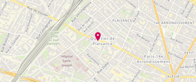 Plan de JASSAUD Raymonde, 191 Rue d'Alesia, 75014 Paris