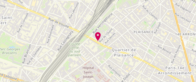 Plan de GHAOUI Pascale, 182 Rue d'Alesia, 75014 Paris
