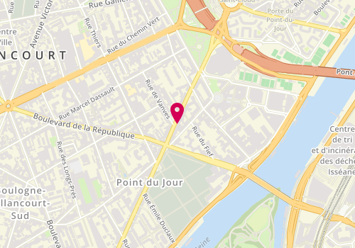 Plan de SULTAN Thierry, 58 Avenue Pierre Grenier, 92100 Boulogne-Billancourt