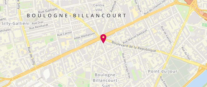 Plan de ABENSOUR Martine, 203 Boulevard Jean Jaures, 92100 Boulogne-Billancourt