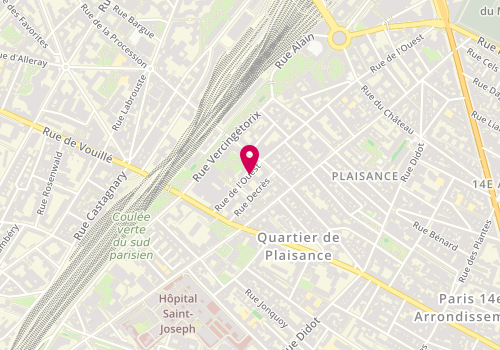 Plan de SAUTERON Bruno, 121 Rue de l'Ouest, 75014 Paris