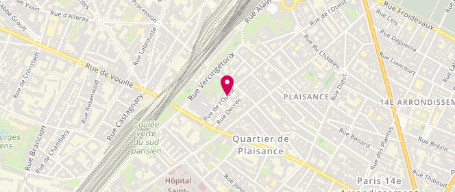 Plan de MOUCHET Thi Tu Anh, 121 Rue de l'Ouest, 75014 Paris