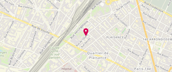 Plan de HURTH Brigitte, 119 Rue de l'Ouest, 75014 Paris