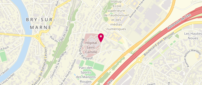 Plan de AOUCHICHE Samir, 2 Rue des Peres Camilliens, 94366 Bry-sur-Marne