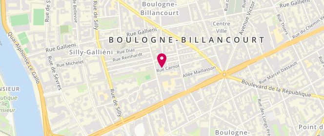 Plan de HEURTEBIZE Flore, 60 Rue Carnot, 92100 Boulogne-Billancourt