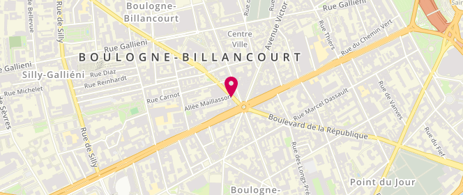 Plan de TEBOUL Fabien, 5 Avenue André Morizet, 92100 Boulogne-Billancourt