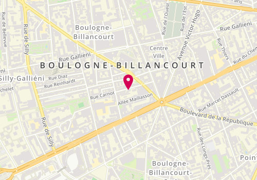 Plan de SCHAER Vincent, 25 Rue Carnot, 92100 Boulogne-Billancourt