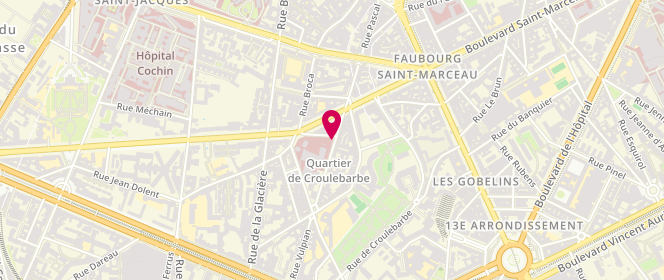 Plan de CHARBIT Judith, 54 Rue Pascal, 75013 Paris